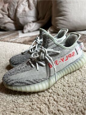Yeezy Boost 350 V2 Grey with Red Stripe